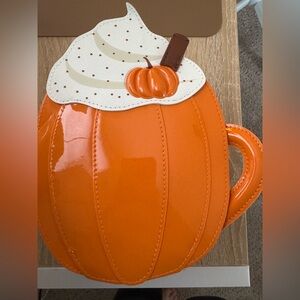 Pumpkin spice latte makeup bag or purse
